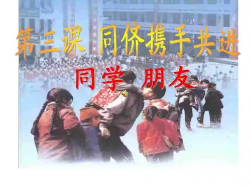 八年级政治上册 第三课同侪携手共进《同学 朋友》课件人教新课标版