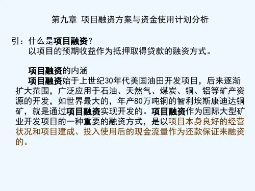 融资方案与资金使用计划分析