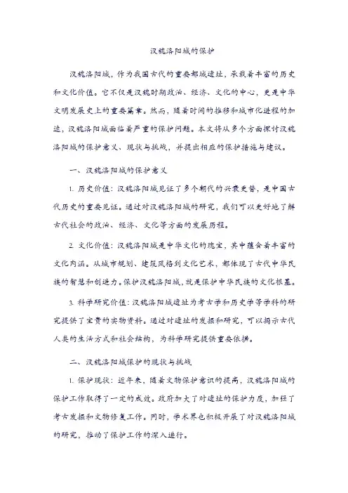 汉魏洛阳城保护pdf