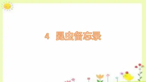 《昆虫备忘录》ppt课件