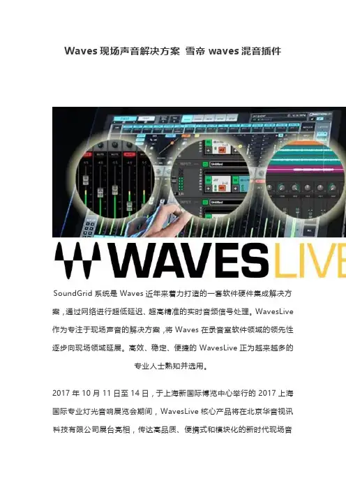 Waves现场声音解决方案 雪帝waves混音教程