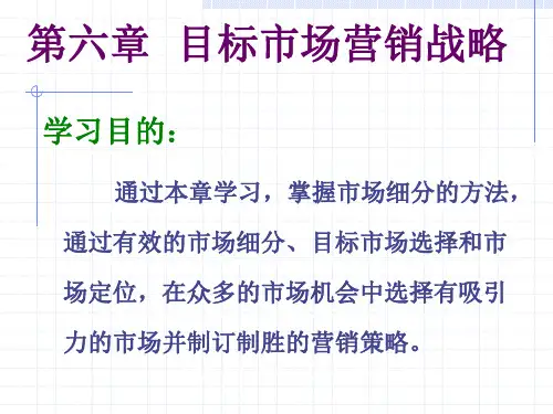 第六章目标市场营销战略