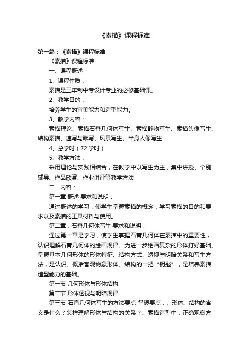 《素描》课程标准