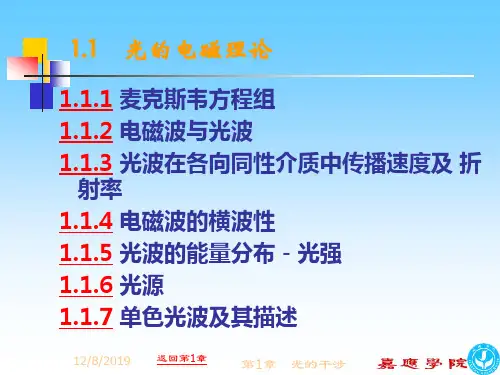 光的电磁波理论.ppt