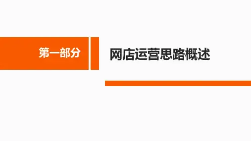 淘宝网店整体运营思路概述ppt课件