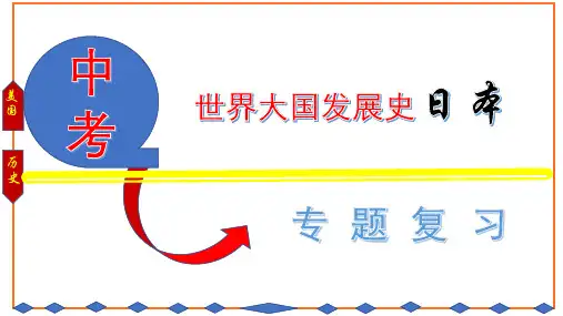 2023年中考历史专题复习课件(三)：大国发展史-日本