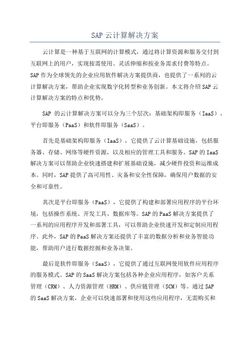 SAP云计算解决方案
