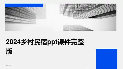 2024年度乡村民宿ppt课件完整版