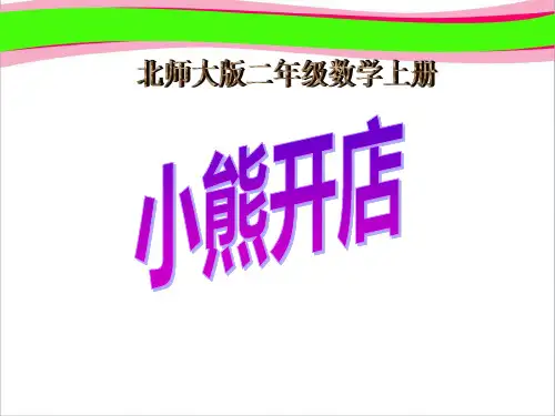小熊开店   精美课件PPT