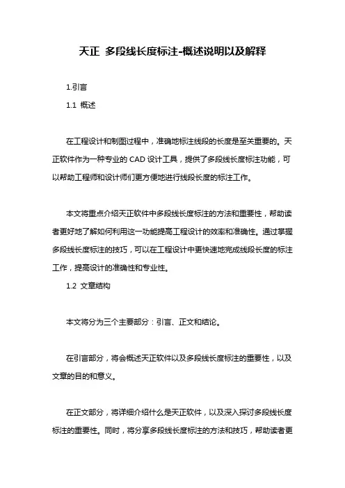 天正 多段线长度标注-概述说明以及解释