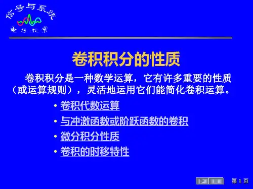 卷积代数运算