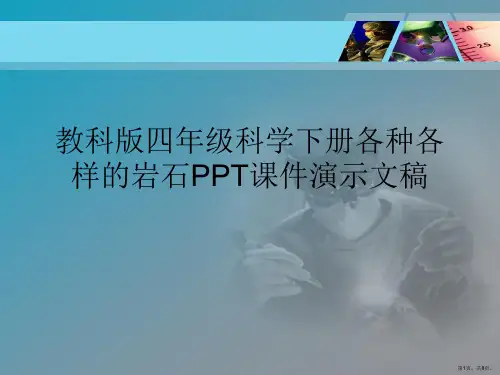 教科版四年级科学下册各种各样的岩石PPT课件演示文稿