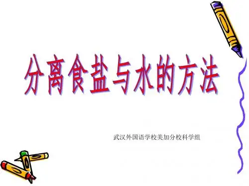 小学科学四年级分离食盐与水的方法