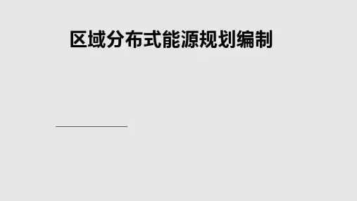 区域分布式能源规划汪庆桓PPT课件