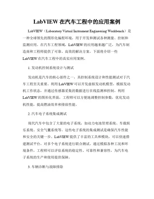 LabVIEW在汽车工程中的应用案例