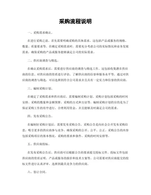 采购流程说明