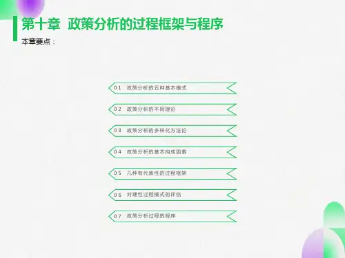 政策分析的过程框架与程序