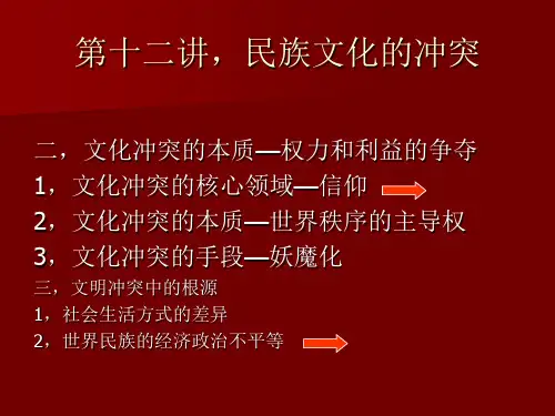 12第十二讲民族文化的冲突