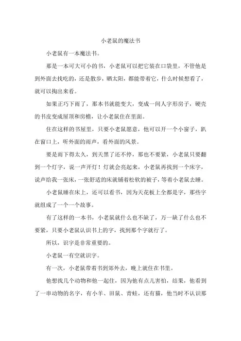 小老鼠的魔法书-作文