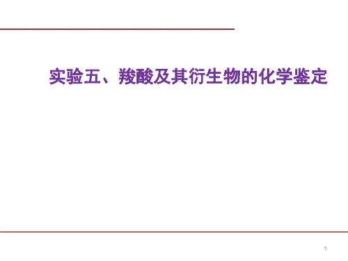 实验羧酸及其衍生物的化学鉴定