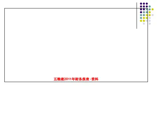 五粮液2011年财务报表 -资料