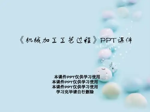 《机械加工工艺过程》PPT课件