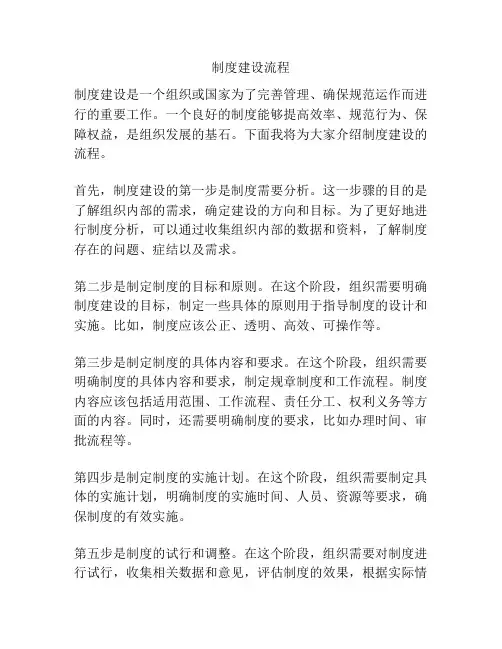 制度建设流程