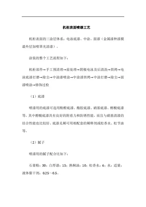 电气控制柜设计制作-机柜制作-表面处理-机柜表面喷漆工艺