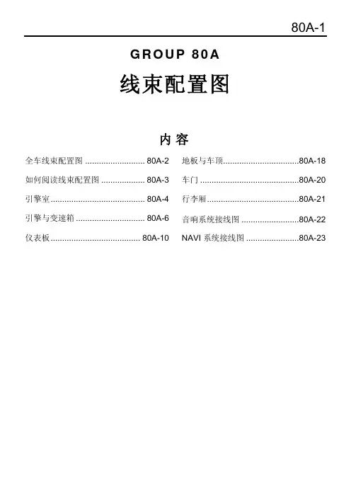 戈蓝维修手册第三册(下)--80A线束配置图