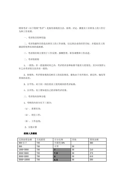 广告公司绩效考评