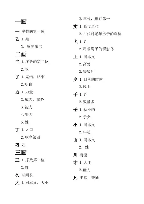 起名常用字及其解释