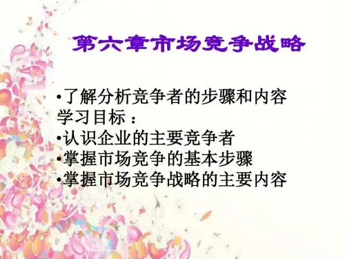 市场竞争战略培训课件(共 77张PPT)