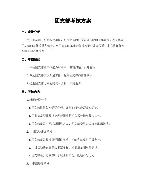 团支部考核方案
