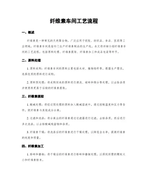 纤维素车间工艺流程