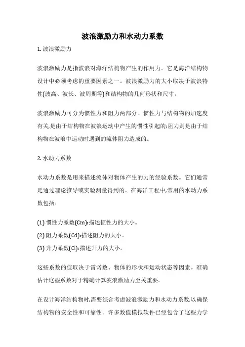 波浪激励力和水动力系数