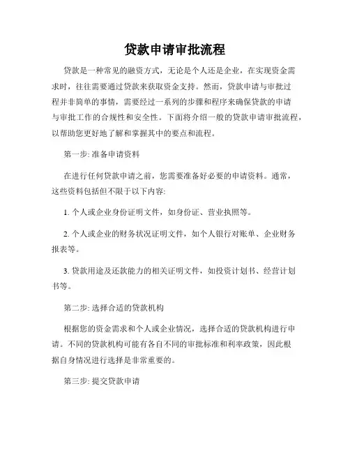 贷款申请审批流程