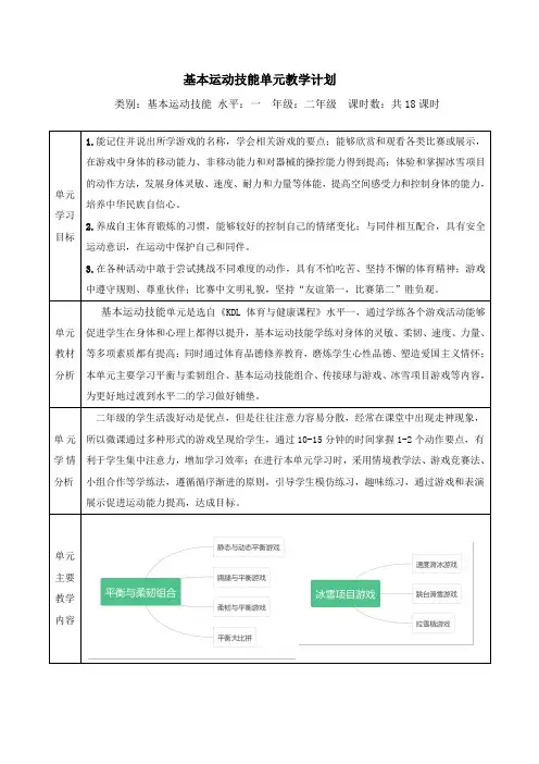 踢腿与平衡游戏微课脚本