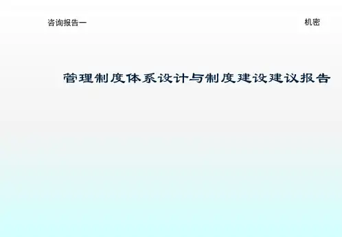 公司管理制度体系设计与制度建设建议报告ppt课件