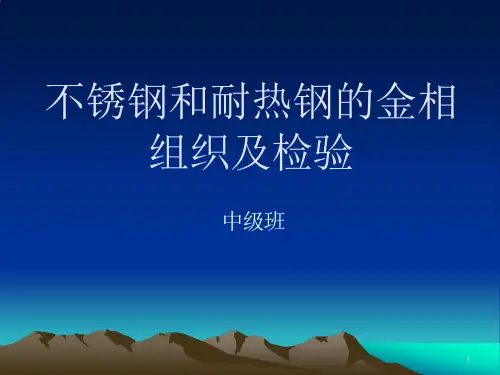 不锈钢和耐热钢的金相组织及检验课件
