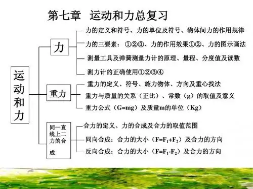 第七章  运动和力