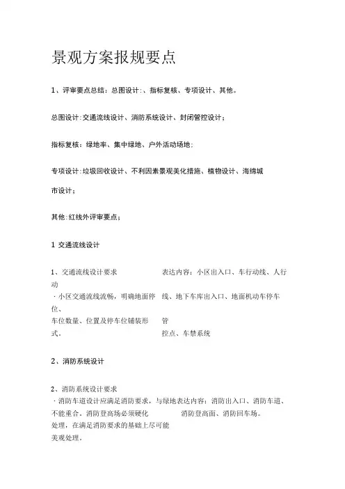 景观方案报规要点
