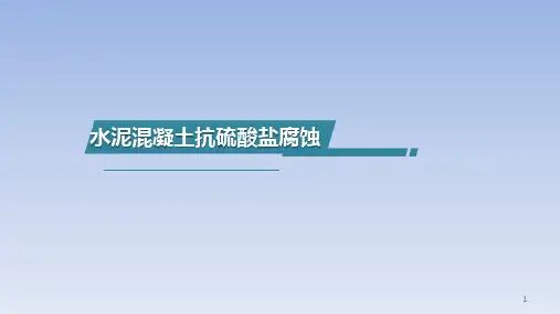 混凝土的硫酸盐腐蚀PPT幻灯片课件