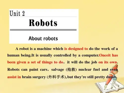 18学年高中英语Unit2RobotsSectionⅠWarmingUp