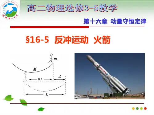 新版山西省忻州市第一中学16-5 反冲运动 火箭 (共21张PPT)学习PPT