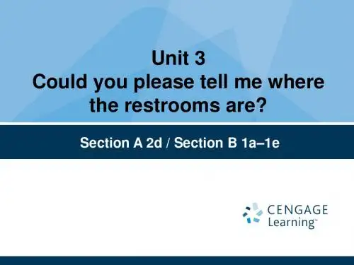 新目标(Go for it)版九年级Unit 3 Could you please tell me where the restrooms are_L2