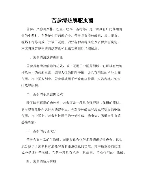 苦参清热解驱虫菌