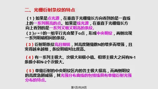 普通物理学衍射光栅PPT课件