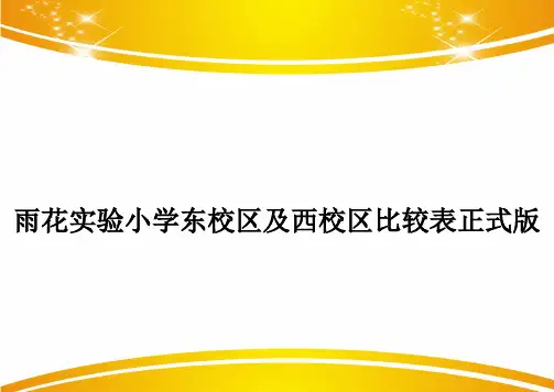雨花实验小学东校区及西校区比较表正式版