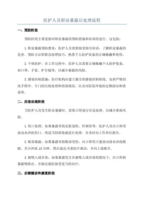 医护人员职业暴露后处理流程