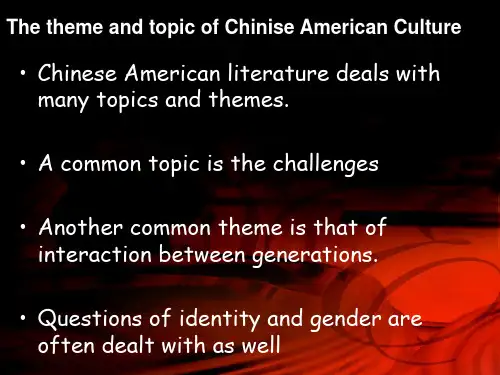 ChineseAmericanliterature英美文化PPT